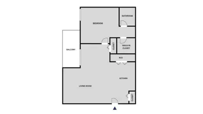 a floor plan of a house at La Jolla 1br w gym wd pool nr bars shops SAN-7 in San Diego
